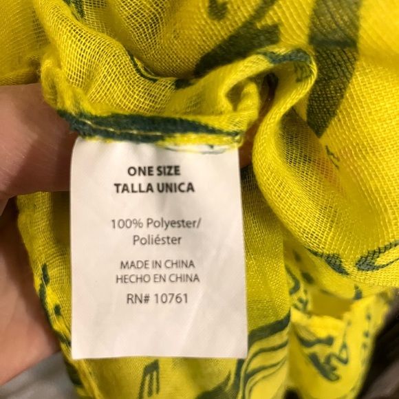 🌈 Go Ducks! Infinity lightweight scarf yellow with ducks logo University of Oreg - Picture 4 of 4